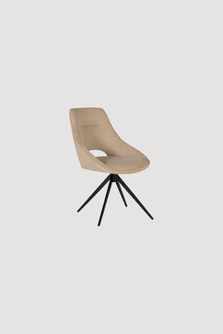 2 chaises pivotantes - Beige et noir