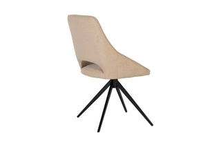 2 chaises pivotantes - Beige et noir