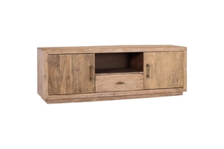 Meuble TV 2 portes en bois recyclé - 175 x 60 x 40 cm