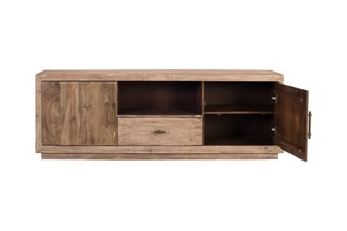 Meuble TV 2 portes en bois recyclé - 175 x 60 x 40 cm