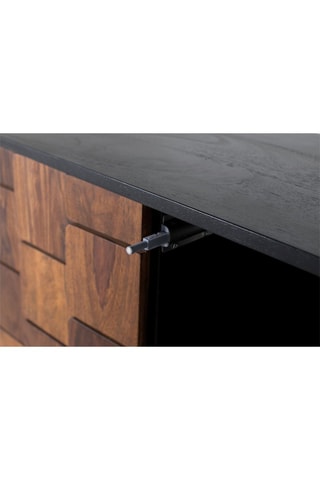 Meuble TV 3 portes en manguier et bois de sheesham - 160 x 61 x 40 cm