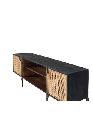 Meuble TV 2 portes en manguier - 150 x 40 x 56 cm