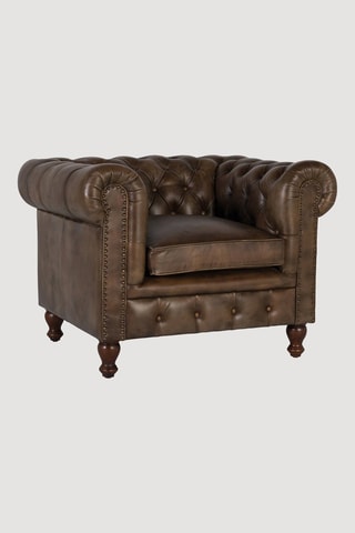 Fauteuil - Marron - En cuir