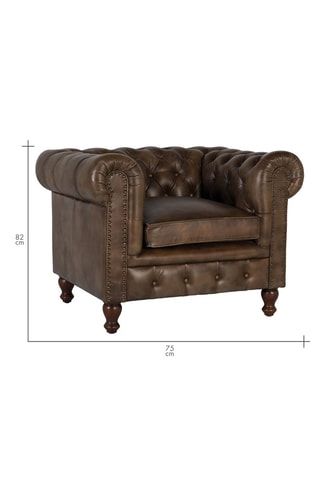 Fauteuil - Marron - En cuir