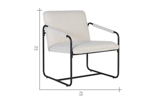 Fauteuil - Beige et noir