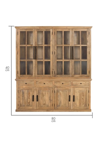 Bibliothèque en manguier - 208 x 226 x 45 cm