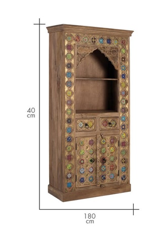 Bibliothèque en manguier - 90 x 180 x 40 cm