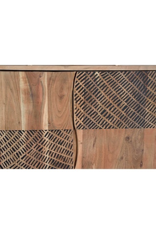 Bibliothèque 2 portes - Naturel et Noir