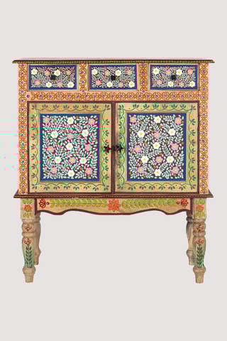 Console 2 portes en manguier - 90 x 103 x 38 cm