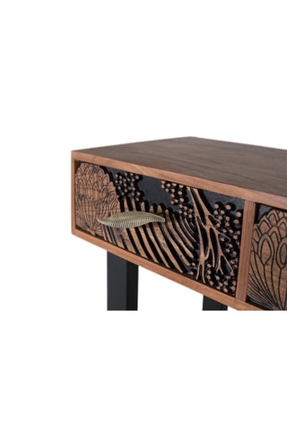 Console 3 tiroirs - Naturel et noir