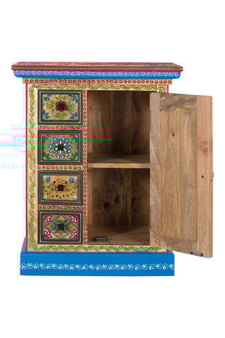 Commode 1 porte en manguier - 58 x 72 x 35 cm