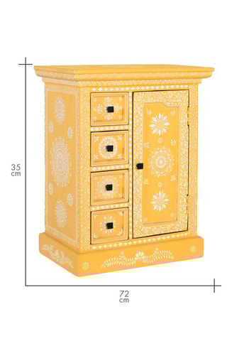 Commode 1 porte en manguier - 58 x 72 x 35 cm