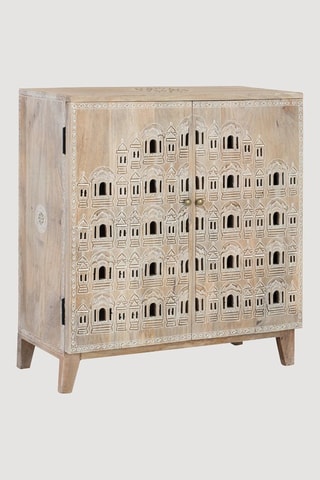 Commode 2 portes en manguier - 71 x 77 x 33 cm