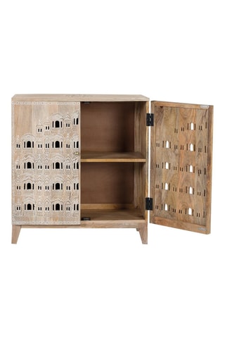 Commode 2 portes en manguier - 71 x 77 x 33 cm