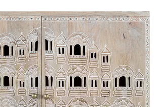 Commode 2 portes en manguier - 71 x 77 x 33 cm