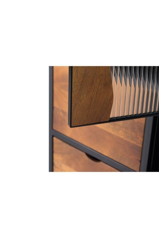 Vitrine 2 portes - Noir et naturel