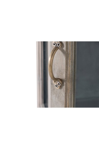 Vitrine d’angle 1 porte en manguier - 74 x 150 x 55 cm