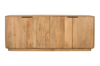 Buffet 4 portes en bois de manguier - 175 x 70 x 45 cm