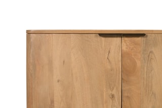 Buffet 4 portes en bois de manguier - 175 x 70 x 45 cm