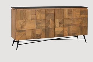 Buffet 4 portes en manguier - 170 x 85 x 40 cm