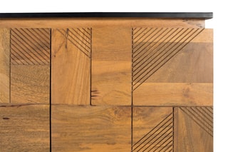 Buffet 4 portes en manguier - 170 x 85 x 40 cm