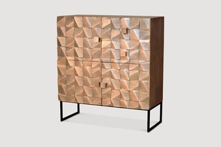 Buffet 3 portes - Naturel et noir