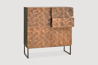 Buffet 3 portes - Naturel et noir