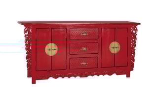 Buffet 4 portes - Rouge