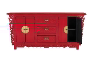 Buffet 4 portes - Rouge