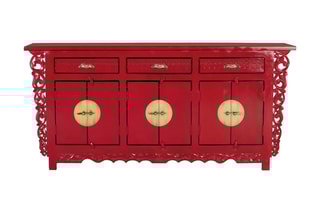 Buffet 6 portes - Rouge