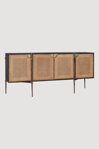 Buffet 4 portes en manguier - 185 x 40 x 87 cm
