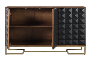 Buffet 3 portes en manguier - 80 x 135 x 40 cm