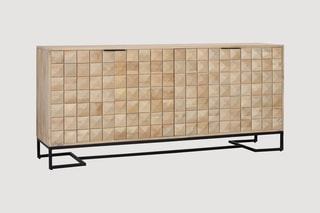 Buffet 4 portes en manguier - 80 x 180 x 40 cm