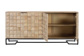 Buffet 4 portes en manguier - 80 x 180 x 40 cm