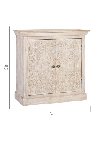 Buffet 2 portes en manguier - 90 x 90 x 40 cm
