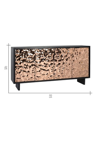 Buffet 4 portes en manguier - 175 x 90 x 42 cm