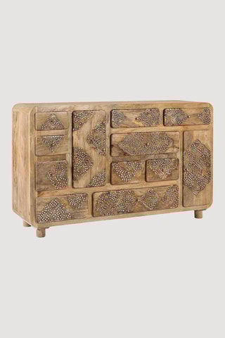 Buffet 2 portes en manguier massif - 148 x 90 x 42 cm