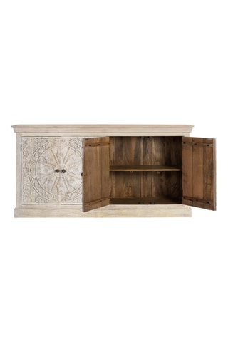 Buffet 4 portes en manguier - 180 x 40 x 90 cm