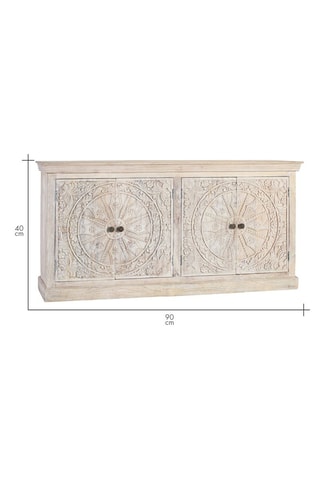 Buffet 4 portes en manguier - 180 x 40 x 90 cm