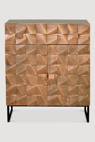 Buffet 2 portes - Naturel et noir