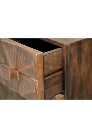 Buffet 2 portes - Naturel et noir