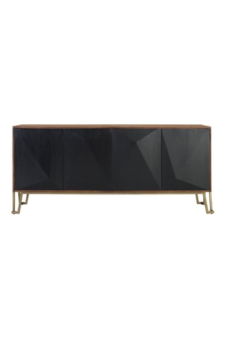 Buffet 4 portes en manguier - 80 x 180 x 46 cm