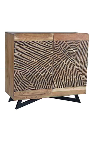 Buffet 2 portes - 
Naturel et noir