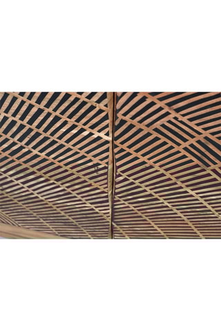 Buffet 2 portes - 
Naturel et noir