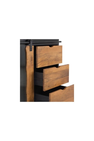 Buffet 2 portes - Noir et naturel