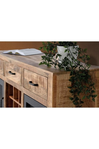 Buffet 2 portes - Naturel et noir