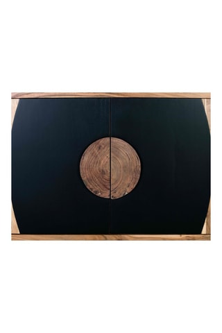 Buffet 2 portes - Naturel et noir