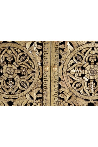 Buffet 2 portes - Naturel et doré