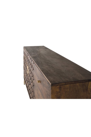 Buffet 2 portes  -  Noyer et doré