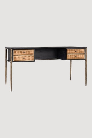 Bureau 4 tiroirs en manguier - 76  x 150 x 65 cm